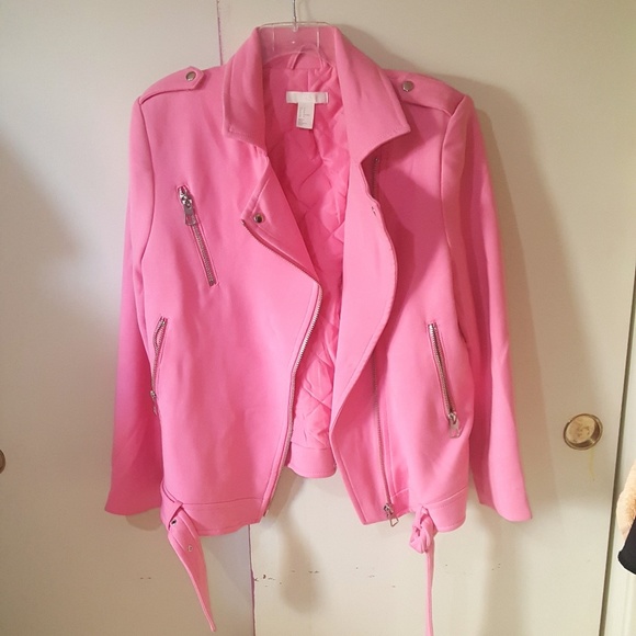 H&M Jackets & Blazers - EUC| Pink Moto Jakcet